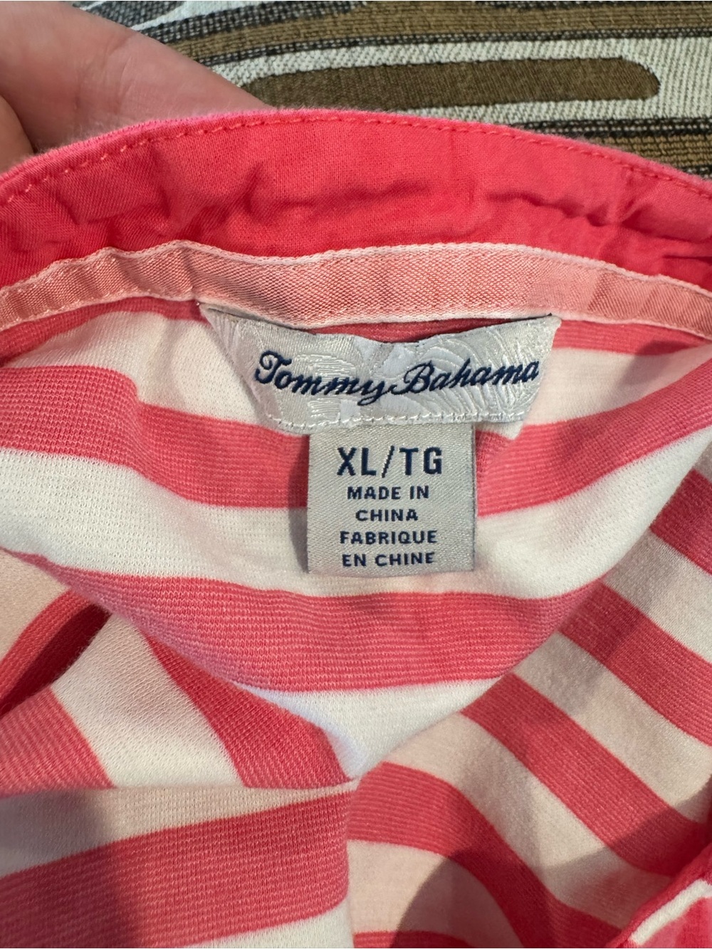 Tommy Bahama Amira Pink & White Striped Drawstring Dress - Picture 5 of 5
